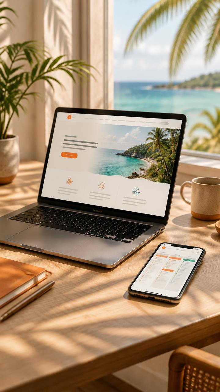 Site internet et CRM SpotUp sur ordinateur et smartphone
